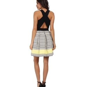 NWT ABS Allen Swartz Cross Back Cocktail Dress Size XS